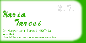 maria tarcsi business card